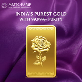 Rose 24k (999.9) 10 gm Gold Bar